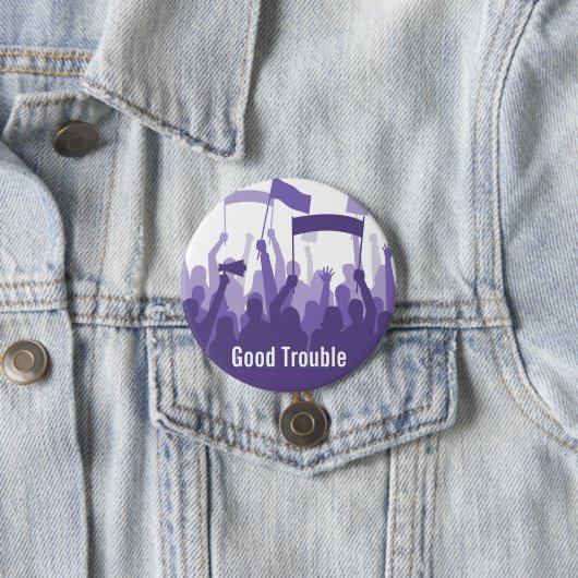 Gute Trouble-Friedlich Protest-Taste Button (Beispiel)