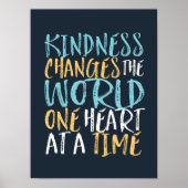 Güte verändern das inspirierende Zitat der Welt Poster (Vorne)