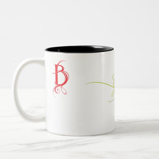 Gute Vibe-Zone Zweifarbige Tasse (Links)