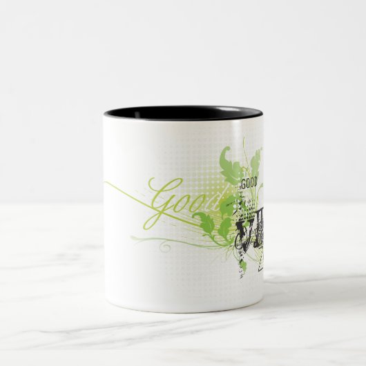 Gute Vibe-Zone Zweifarbige Tasse (Mittel)