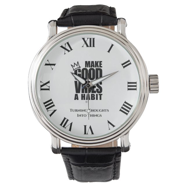 GUTE VIBEN ZU EINEM HABIT MACHEN | Klassische Uhr (Vorderseite)