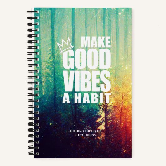 GUTE VIBEN ZU EINEM HABIT MACHEN | SpiralNotebook Notizblock (Vorderseite)
