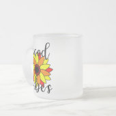 Gute Vibes Blume Mattglastasse (Vorderseite Links)