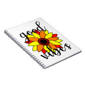 Gute Vibes Blume Notizblock (Rechte Seite)