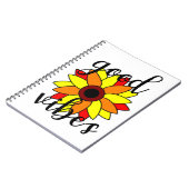Gute Vibes Blume Notizblock (Linke Seite)