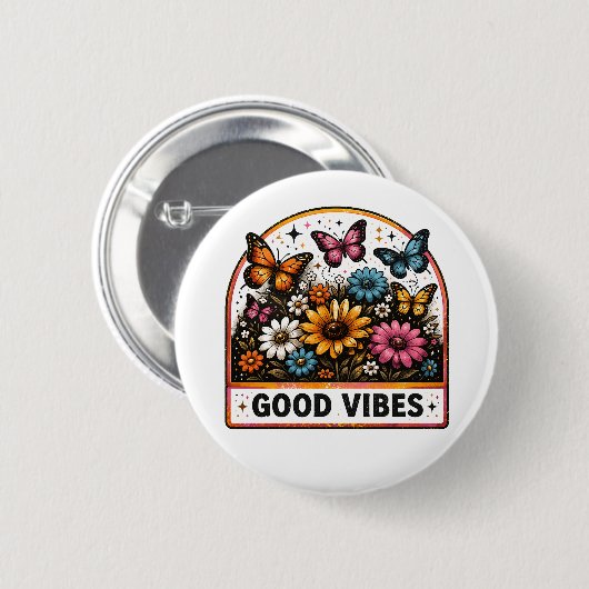 Gute Vibes Button (Vorne & Hinten)