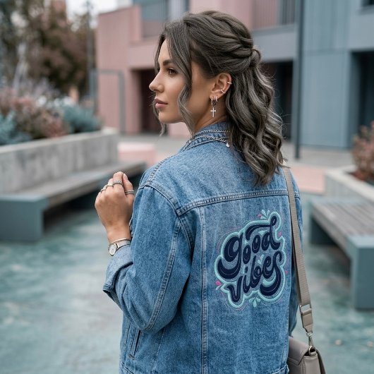 Gute Vibes Denim Jacke