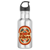 Gute Vibes Edelstahlflasche (Vorderseite)