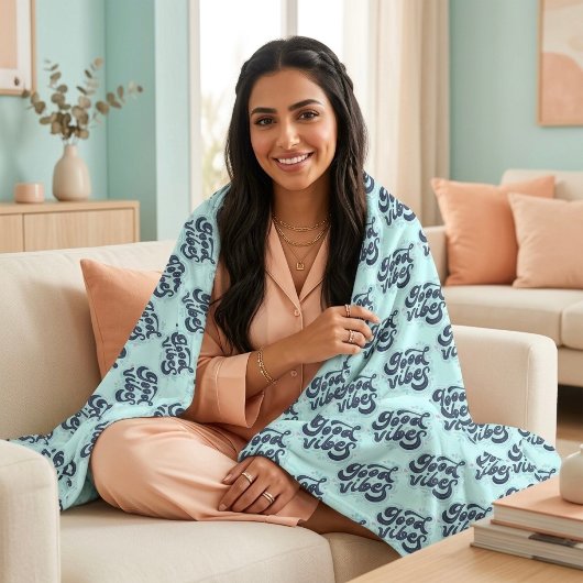 Gute Vibes Fleece-Decke Fleecedecke