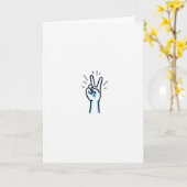 Gute Vibes Friedenszeichen Karte (Gelbe Blume)