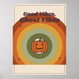 Gute Vibes, Geister-Vibes Cozy Halloween Poster