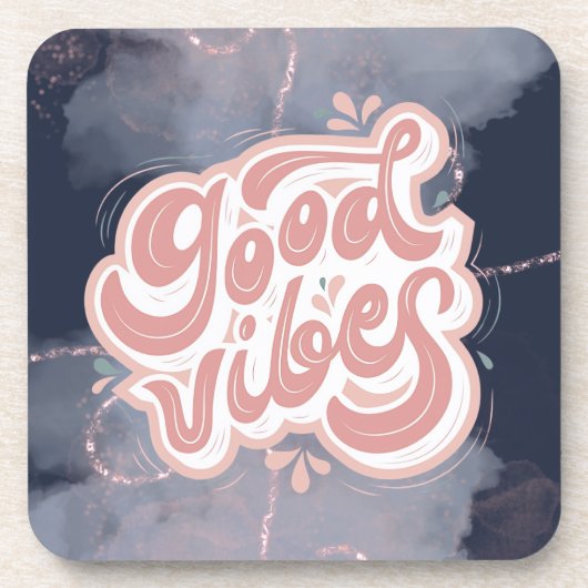 Gute Vibes Getränkeuntersetzer (Vorderseite)