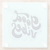 Gute Vibes Glas Untersetzer (Rückseite)