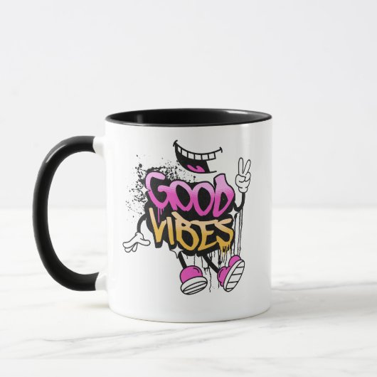 Gute Vibes Graffiti Tasse (Links)