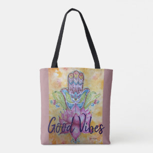 Gute Vibes Hamsa Kunst-Taschen-Tasche Tasche