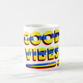 Gute Vibes, inspirierend, Text Kaffeetasse (Mittel)