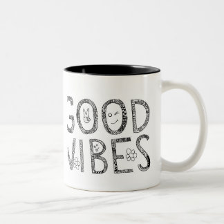 Gute Vibes-Kaffee-Tasse Zweifarbige Tasse