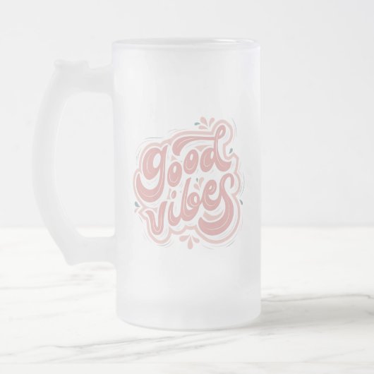 Gute Vibes Mattglas Bierglas (Links)