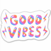 GUTE VIBES Niedliche Farben & Spaß Aufkleber (Vorderseite)