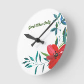 Gute Vibes nur Acrylic Runde Wanduhr (Winkel)