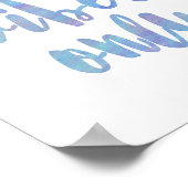 Gute Vibes nur blaues Wasser Poster (Ecke)