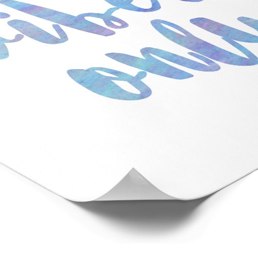 Gute Vibes nur blaues Wasser Poster (Ecke)