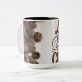 Gute Vibes nur Kaffee Tasse - Inspiration positiv (Vorderseite Links)