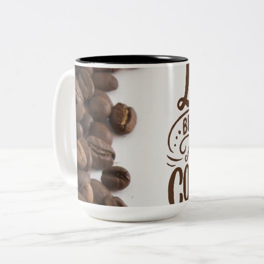 Gute Vibes nur Kaffee Tasse - Inspiration positiv (Vorderseite Links)