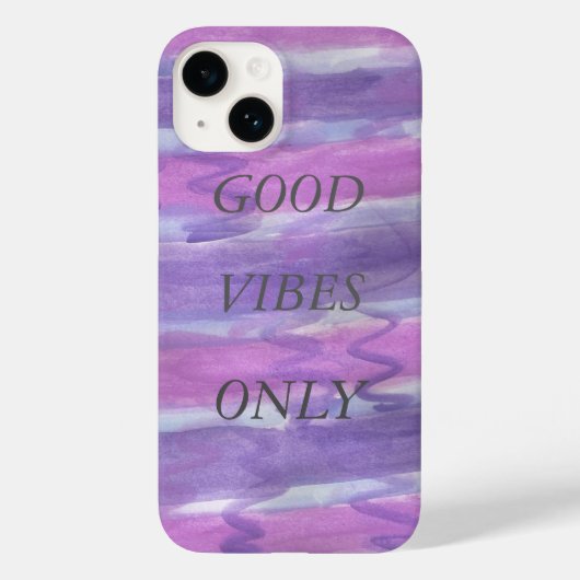 Gute Vibes nur Lila iPhone Case (Rückseite)