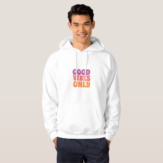 Gute Vibes nur Minimalistisch Hoodie (Vorne ganz)