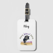 Gute Vibes nur mit neugierigen Eule Gepäckanhänger (Vorderseite Vertikal)