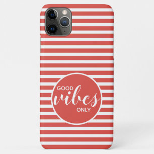 Gute Vibes nur Motivation Zitat Red White Strips Case-Mate iPhone Hülle