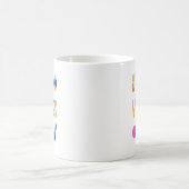 Gute Vibes nur Motivierend farbenfroh modern Kaffeetasse (Mittel)