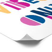 Gute Vibes nur Motivierend farbenfroh modern Poster (Ecke)