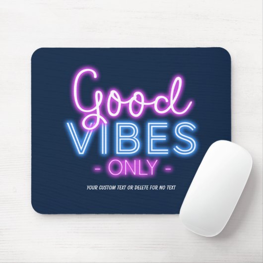 Gute Vibes nur Neon Sign Fun Trendy Custom Mousepad (Mit Mouse)