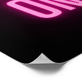 Gute Vibes nur Neonrosa Poster (Ecke)