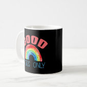 Gute Vibes nur Niedlicher Regenbogen Kaffeetasse (Vorderseite Links)