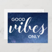 Gute Vibes nur positive Affirmations Stars Postkarte (Vorne/Hinten)