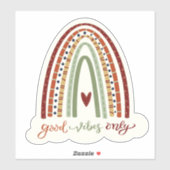 Gute Vibes nur Rainbow Fun Inspirivity Sticker (Blatt)