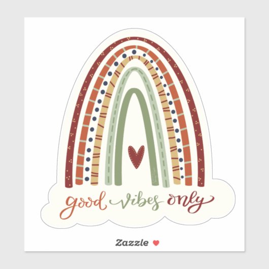 Gute Vibes nur Rainbow Fun Inspirivity Sticker (Blatt)