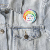 Gute Vibes nur Regenbogenfarben Button (Beispiel)