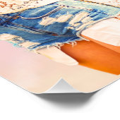 Gute Vibes nur Retro Hippie Poster (Ecke)