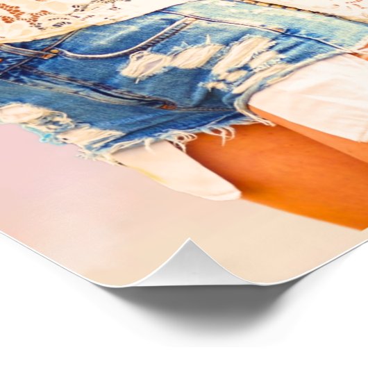 Gute Vibes nur Retro Hippie Poster (Ecke)