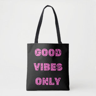 Gute Vibes nur rosa ästhetische Zitat Desi Tasche