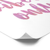 Gute Vibes nur rosa Farbe Poster (Ecke)