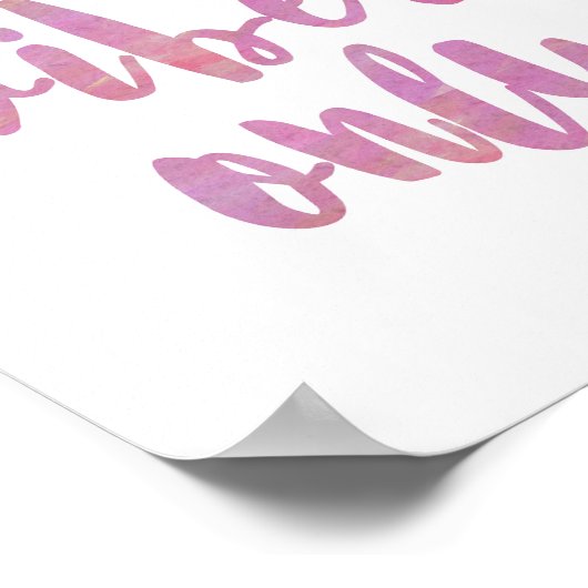 Gute Vibes nur rosa Farbe Poster (Ecke)