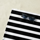 Gute Vibes nur schwarz und weiß gestreift Moderne Strandtuch (Beispiel)