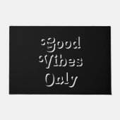 Gute Vibes nur Schwarz-weiß Fußmatte (Vorderseite)