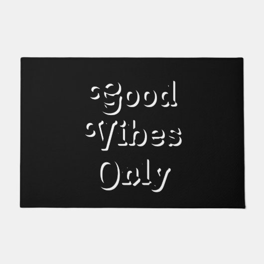 Gute Vibes nur Schwarz-weiß Fußmatte (Vorderseite)