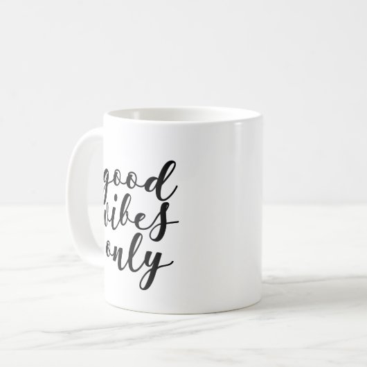 Gute Vibes nur Tasse (Vorderseite Links)